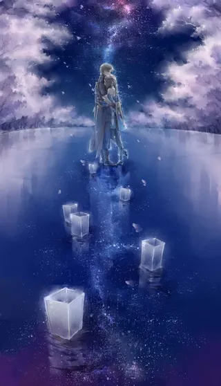 唯美浪漫手绘情侣免抠