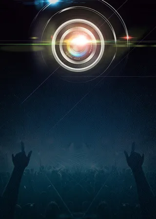 简约照相机中国记者节海报高清