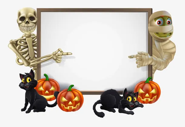 万圣节相框免抠