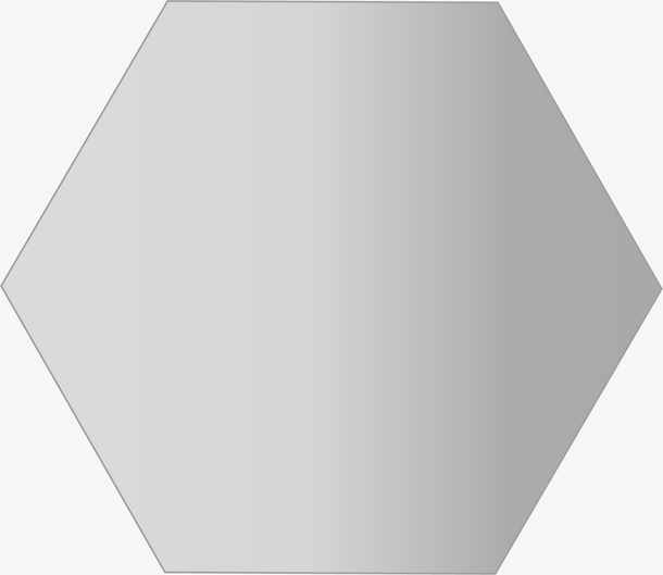 六边形 银色渐变免抠