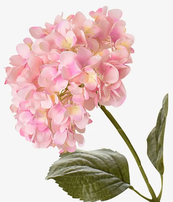 欧式仿真粉色花球摆件免抠