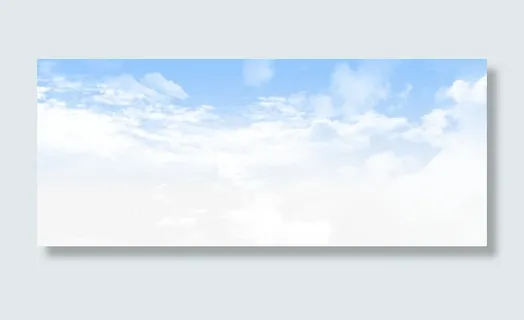 蓝天白云边框纹理免抠其他元素