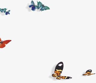 飞舞的蝴蝶白色中秋免抠
