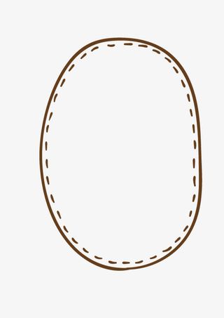 手绘虚线圆免抠