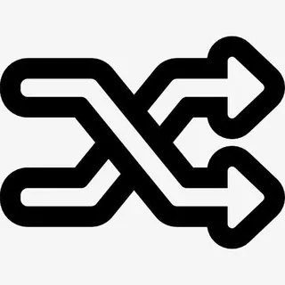 洗牌交叉箭头轮廓图标免抠