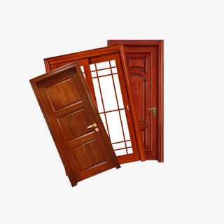 中国风实木门装饰图案免抠