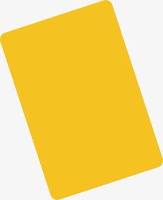 手绘足球运动裁判黄牌图标矢量素免抠