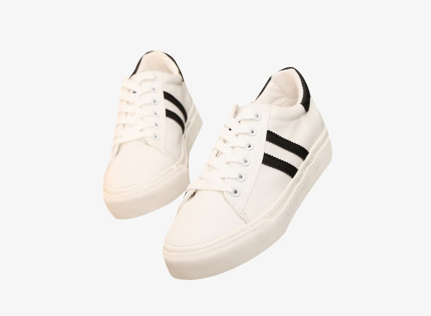 黑色条纹小白鞋免抠素材免抠