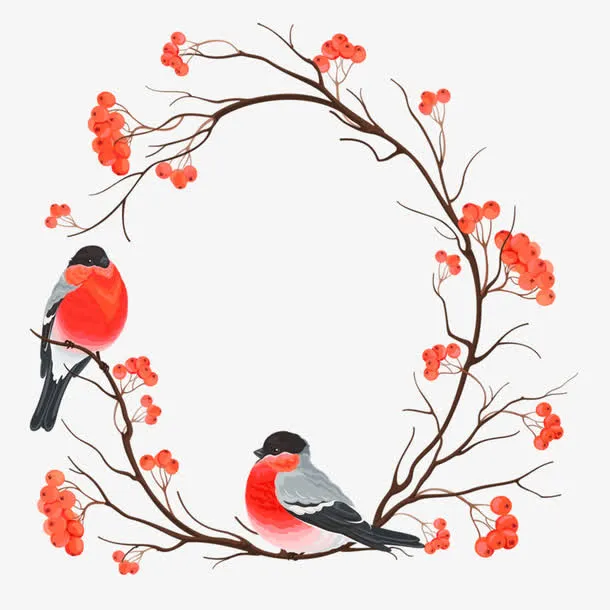 中国风花鸟边框素材免抠