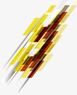 黄色几何图案免抠