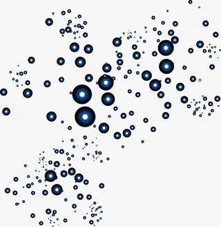 蓝色闪耀光芒免抠