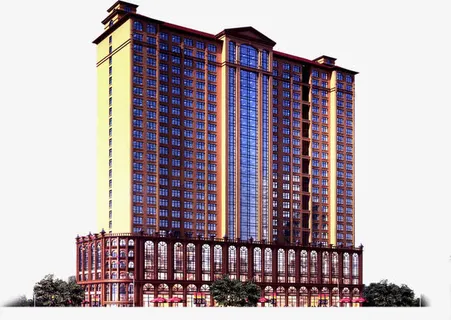 高楼商业地产宣传单页免抠