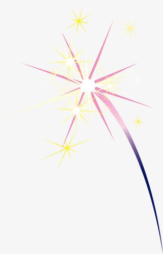 紫色闪耀烟花免抠