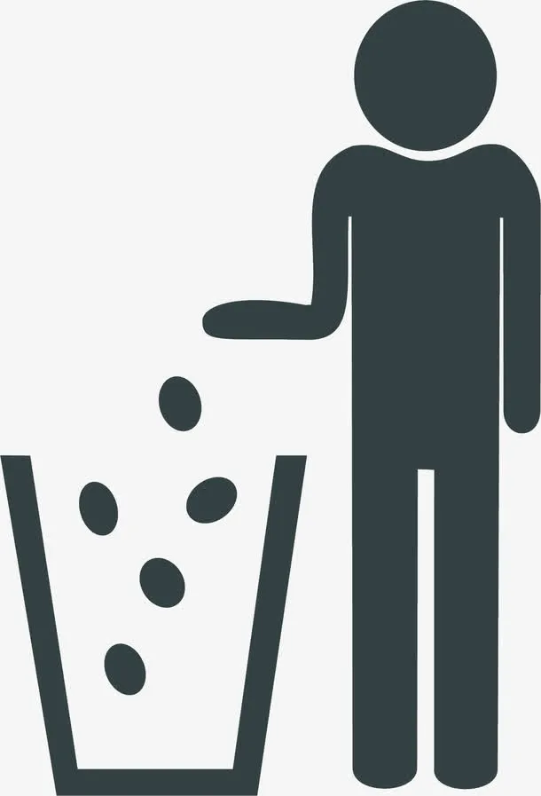 扔垃圾标识免抠