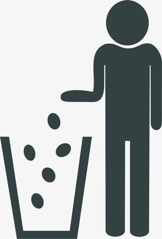 扔垃圾标识免抠