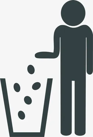 扔垃圾标识免抠