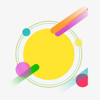 彩色圆形电商活动元素免抠