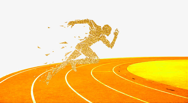 运动卡通人物剪影免抠