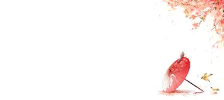 古风花下背景高清