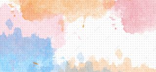 彩色渐变水彩绘画免抠