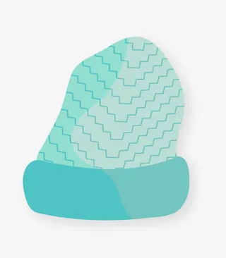 浅蓝色矢量帽子免抠