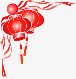 梅花下的灯笼免抠