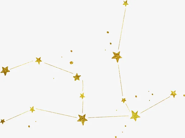 金色星星闪光免抠