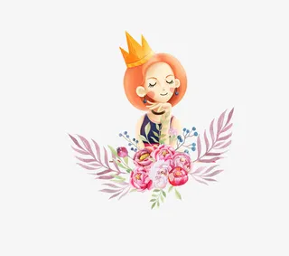 38女王节卡通手绘女王设计免抠