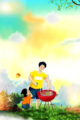 感恩父亲节父爱如山节日海报高清