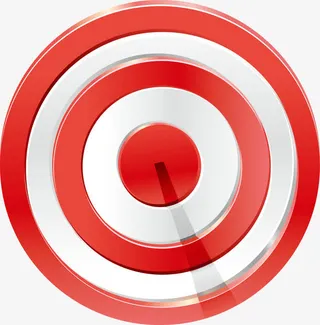 红色简约靶子免抠