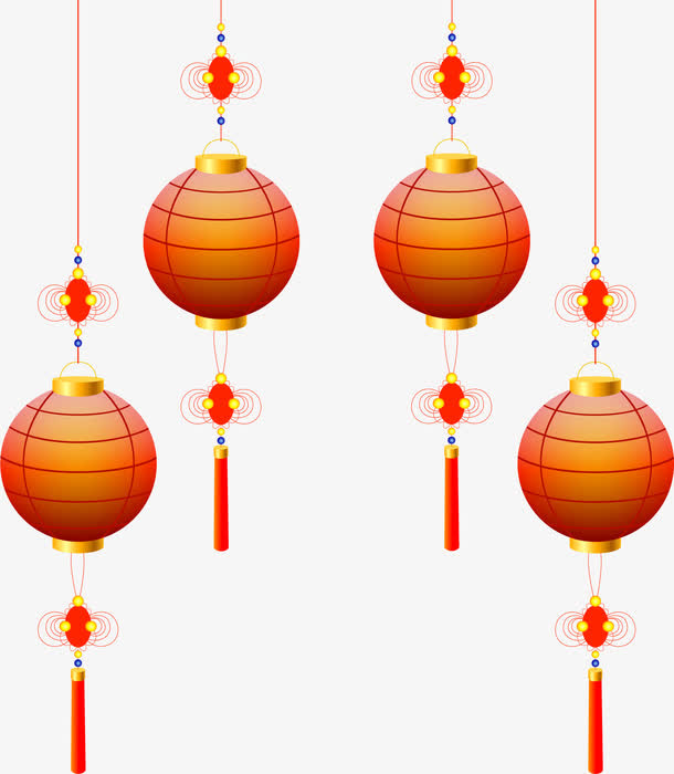矢量手绘红灯笼免抠