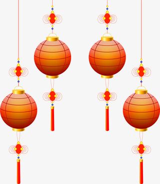 矢量手绘红灯笼免抠