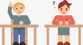 课堂小朋友免抠标签元素