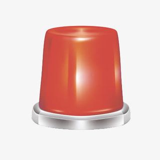卡通红色警报灯免抠