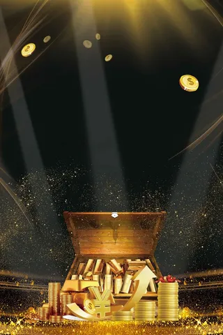 卡通金融理财金币背景高清