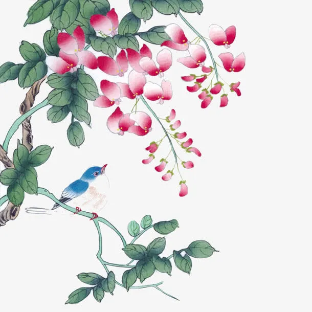花鸟图免抠