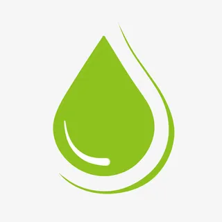 矢量绿色水滴图标免抠