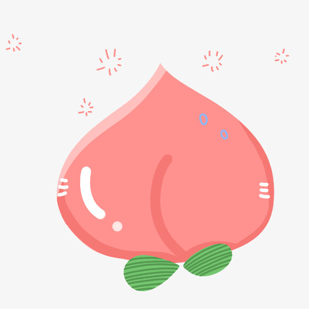 卡通水蜜桃童趣免抠
