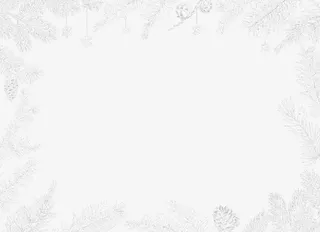 白色创意树枝装饰边框免抠