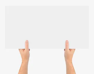 手举广告牌免抠