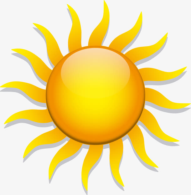 矢量创意金色太阳图免抠