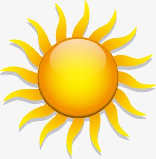 矢量创意金色太阳图免抠