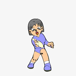 卡通乒乓球女运动员素材免抠