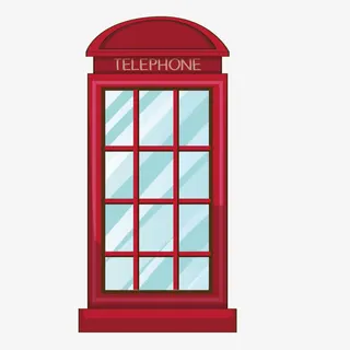 矢量电话亭免抠