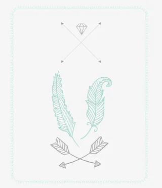 卡通蓝色羽毛矢量图免抠