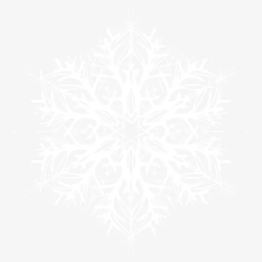 一片精美多细节的雪花片免抠