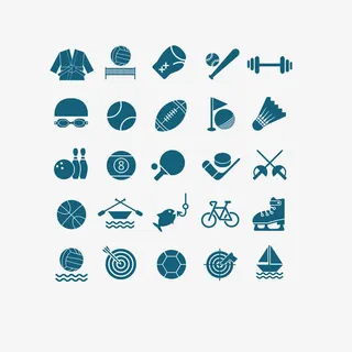 运动项目图标设计矢量免抠