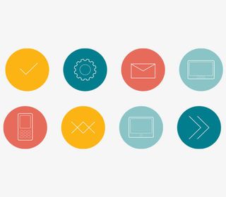 纯色扁平原点图标免抠