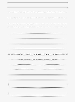 网页常用分割边缘线免抠