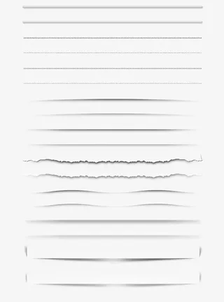 网页常用分割边缘线免抠
